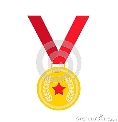 Gold medal vector illustration Vector Illustration