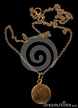 Gold medallion Stock Photo