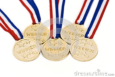 Gold medals Stock Photo