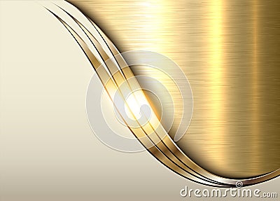 Gold metal background Vector Illustration