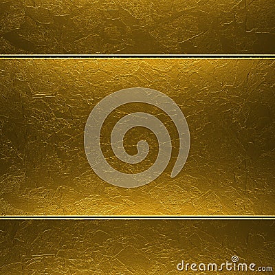 Gold metal plate background Stock Photo