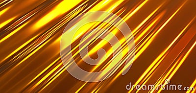 Gold metal texture background, interesting striped golden waves pattern Cartoon Illustration