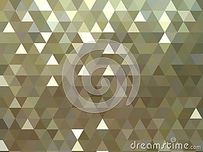 Gold metallic shiny triangular polygon pattern abstract glittering background Stock Photo