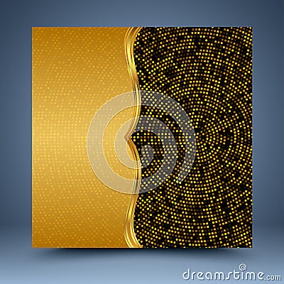 Gold geometric mosaic abstract background Vector Illustration