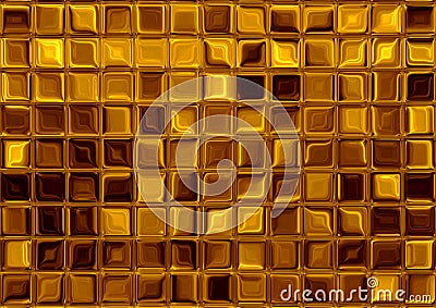 Gold mosaic Stock Photo