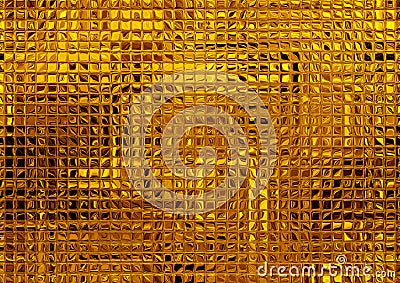 Gold mosaic Stock Photo