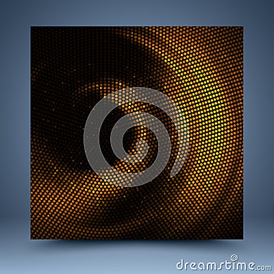 Gold and black mosaic abstract background Vector Illustration