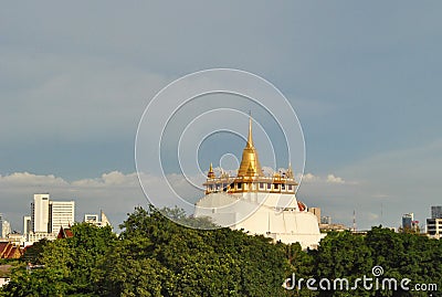 Gold Mountain Temple in Bangkok thailand Editorial Stock Photo