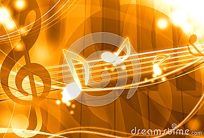 Gold music Cartoon Illustration