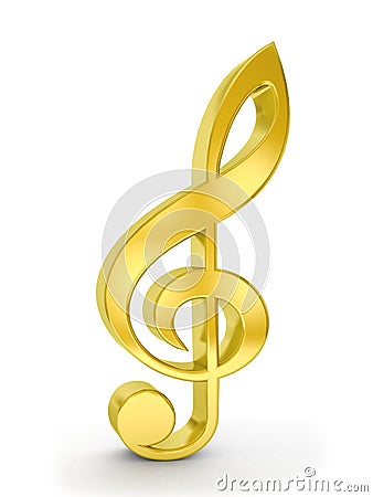 Gold music note Stock Photo