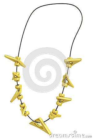 Gold necklace Stock Photo