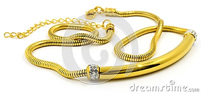 Gold necklace for women - Luxury gift Stock Photo