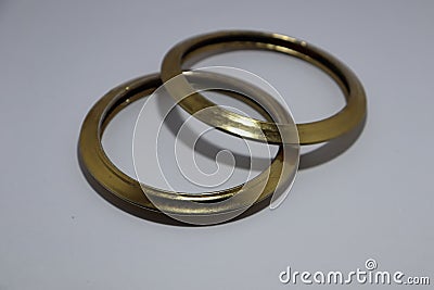 Gold,silver new design jewellery on white blur background. Stock Photo