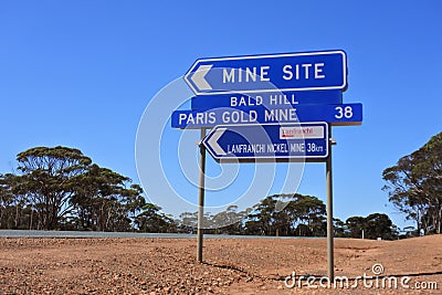 Gold and Nickel mines near Kalgoorlie Western Australia Editorial Stock Photo