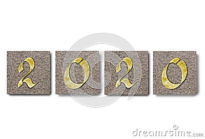Gold number new year Stock Photo