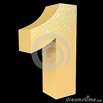 Gold number one Stock Photo