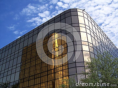 Gold office building 3 Stock Photo
