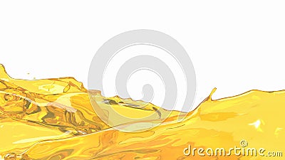 The Gold oil splash for spa or health concept 3d rendering Stock Photo
