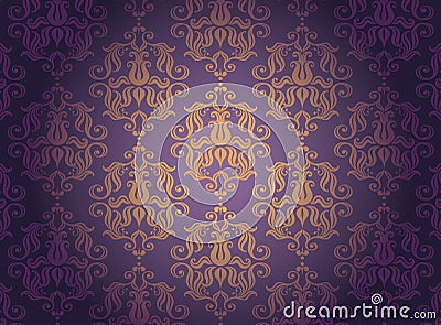 Gold ornamental pattern Vector Illustration