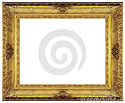 Gold ornate frame Stock Photo