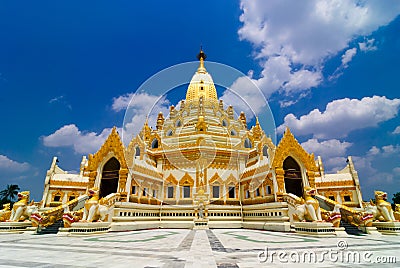 Gold pagoda. Myanmar Stock Photo