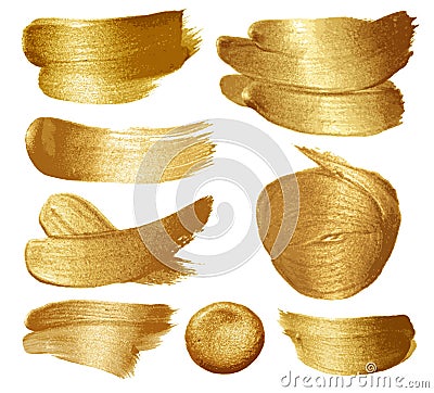 Gold paint set Vector Illustration