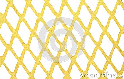 Gold paint wall mesh patterns isolated on white background Stock Photo