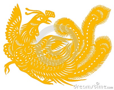 Gold phoenix Stock Photo