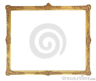 Gold picture frame Stock Photo