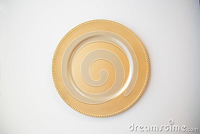 Gold plate Stock Photo