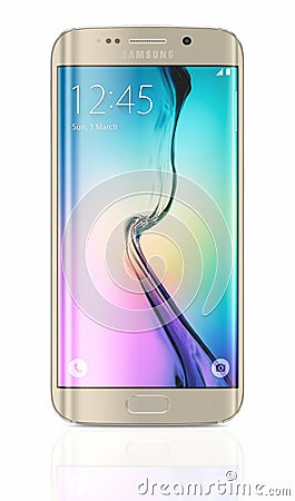 Gold Platinum Samsung Galaxy S6 Edge Editorial Stock Photo