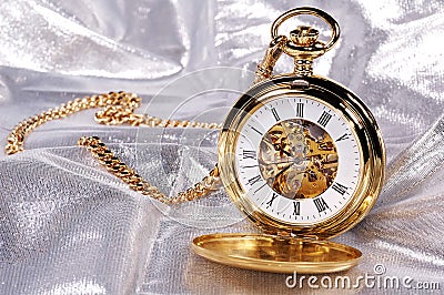 Gold Pocketwatch Stock Photo