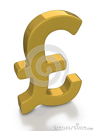 Gold pound currency symbol Stock Photo