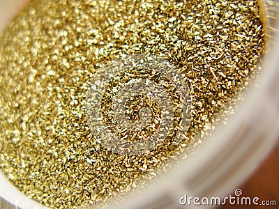 Gold powder Stock Photo