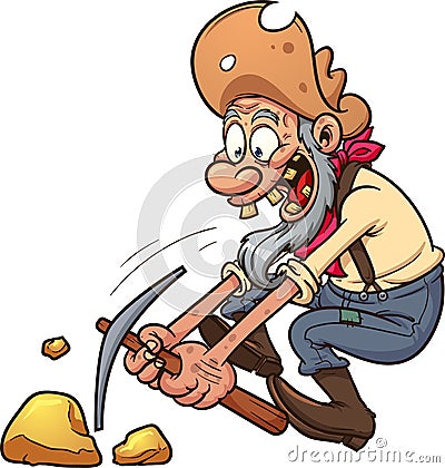 Gold prospector Vector Illustration