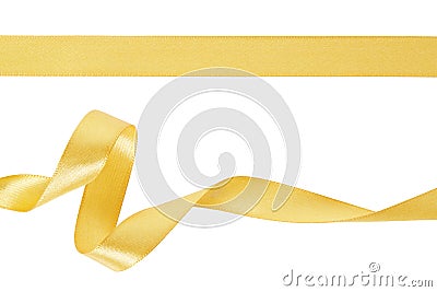 Gold ribbon set Stock Photo