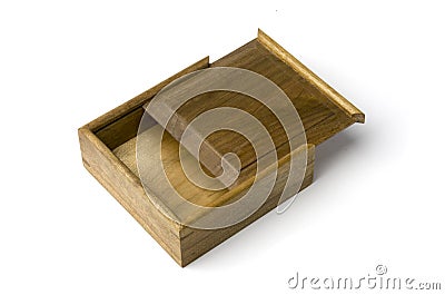 Gold rimmed nanmu jewel box Stock Photo