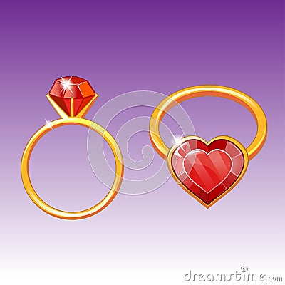 A gold ring with Vector Illustration