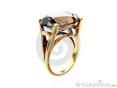 Gold Ring with Gemstone Stock Photo