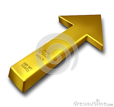 Gold Rise Stock Photo