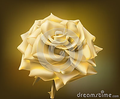 Gold Rose. Vector Illustration