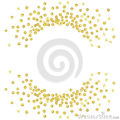 Gold round dot Vector Illustration