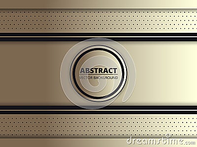 Gold royal abstract background with a circle and gold frames Vector Illustration