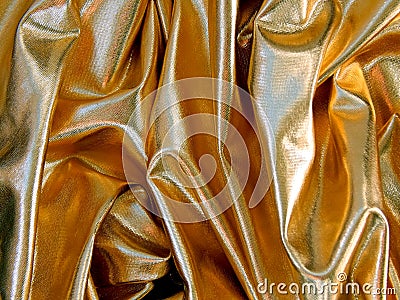 Gold satin material Stock Photo