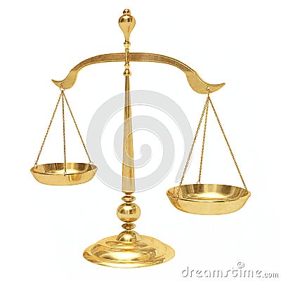 Gold scales Stock Photo