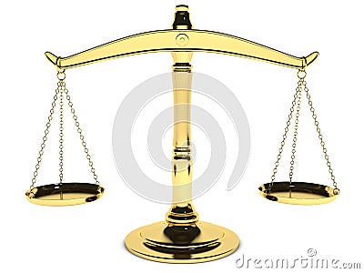 Gold scales Stock Photo