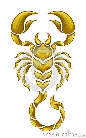 Gold Scorpion Stock Vector - Image: 50783101