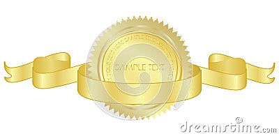 Gold seal Vector Illustration