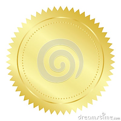 Gold seal Vector Illustration