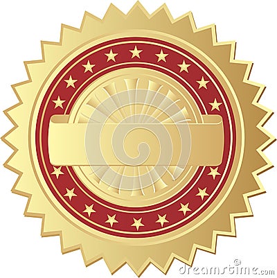 Gold seal Vector Illustration